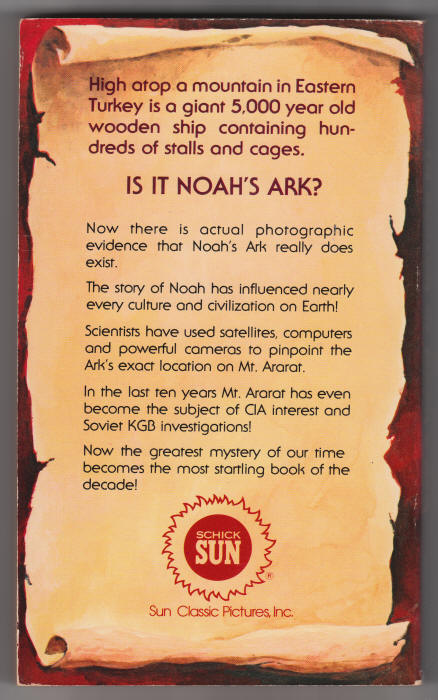 In Search Of Noahs Ark back cover