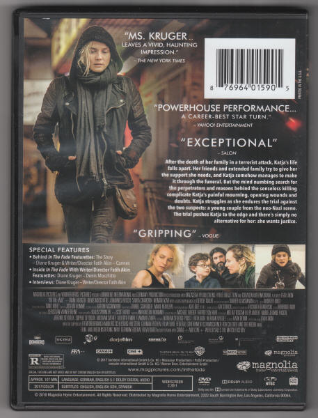 In The Fade DVD back
