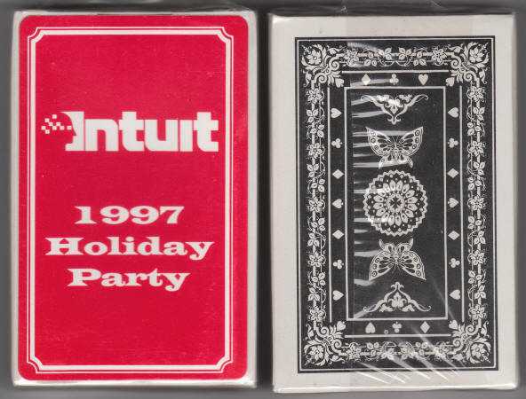 Intuit 1997 Holiday Party Playing Cards front back