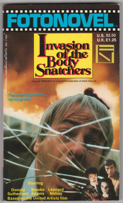 Invasion Of The Body Snatchers Fotonovel front cover