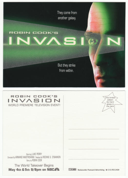 Robin Cooks Invasion NBC Promo Card