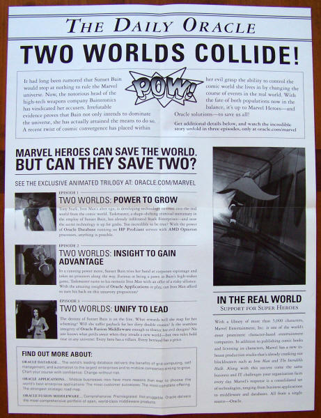 Two Worlds Iron Man Oracle Promo Poster