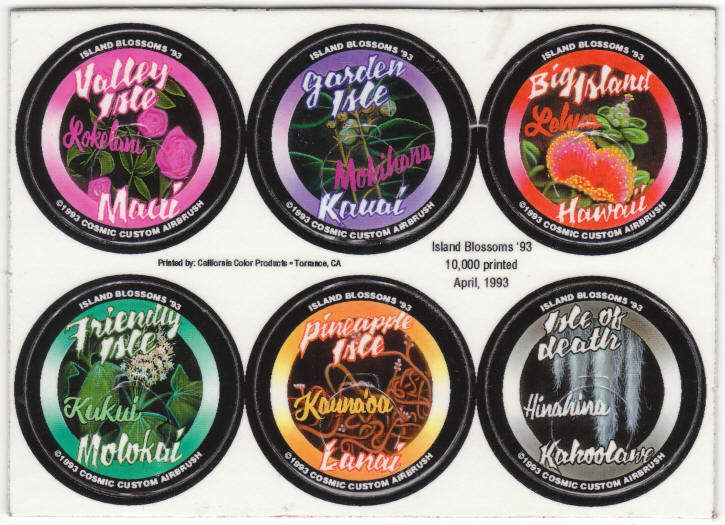 1993 Island Blossoms Milk Cap Set