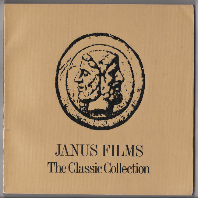 Janus Films The Classic Collection Catalogue 15 front cover