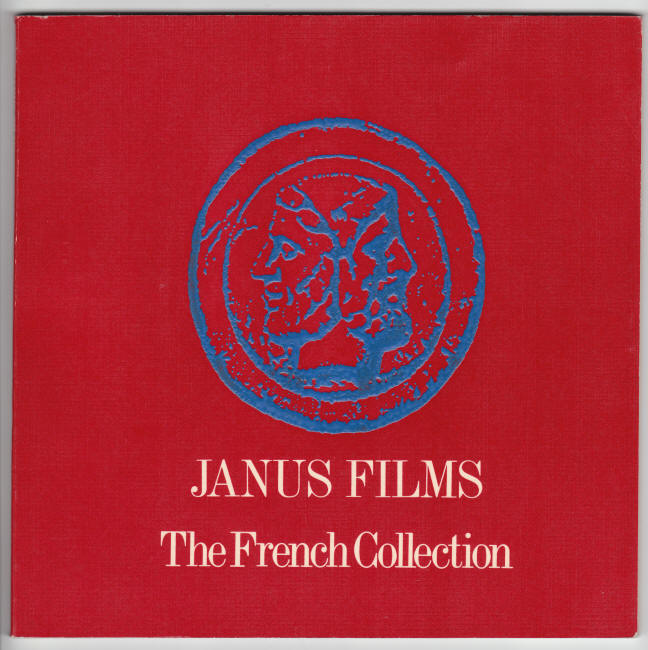 Janus Films The French Collection 1975 Catalogue front cover
