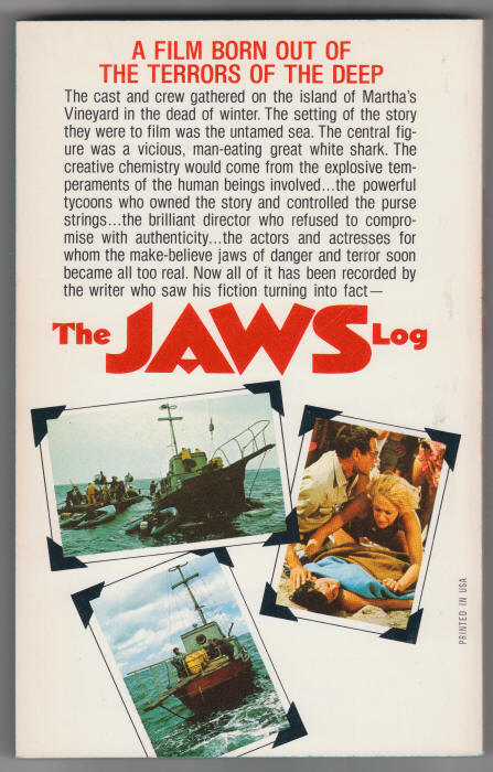 The Jaws Log back cover