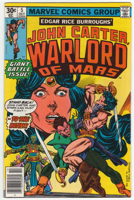 John Carter Warlord Of Mars #5 front cover