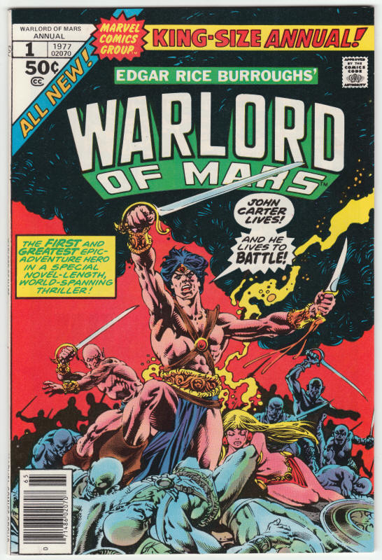 John Carter Warlord Of Mars Annual #1 front cover