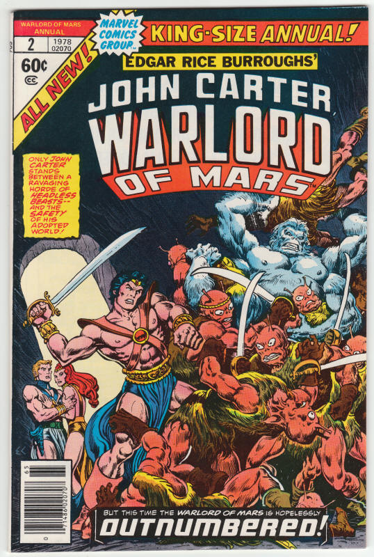 John Carter Warlord Of Mars Annual #2 front cover