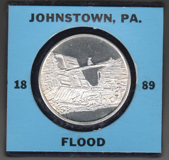 Johnstown Flood Schultz Home Silver Round obverse
