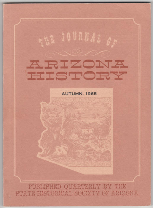 The Journal Of Arizona History Autumn 1965 front cover