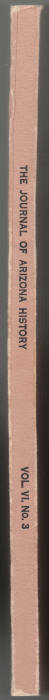 The Journal Of Arizona History Autumn 1965 spine