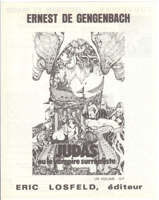 Judas Ou Le Vampire Surrealiste French Promo Flyer 1971