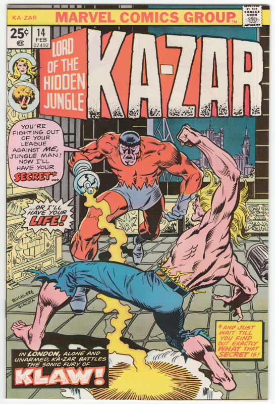 Ka-Zar #14 1974 front cover