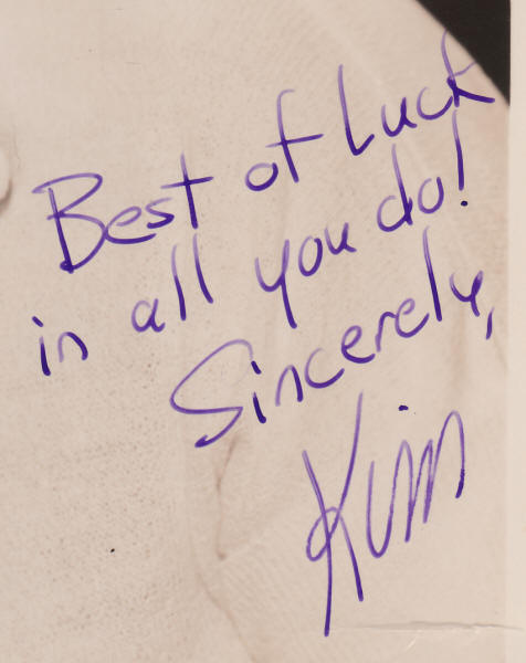 Kim Novak Autograph Close-up