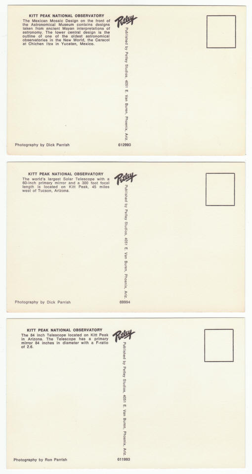 Kitt Peak Observatory Post Cards