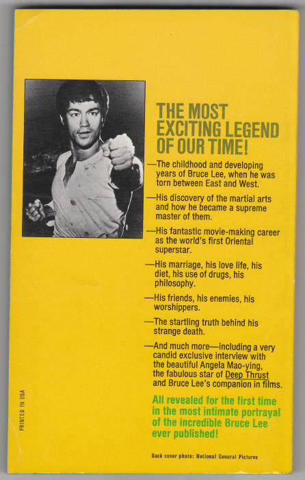 The Legend Of Bruce Lee back cover