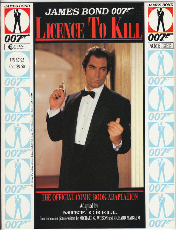 Licence To Kill Comic Book Adaptation front cover
