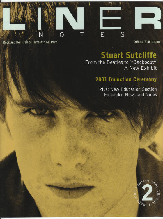 Liner Notes Summer 2001 front cover