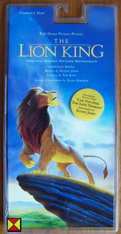 The Lion King OST CD Hanging Rack Long Box front
