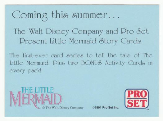 The Little Mermaid 1991 Pro Set Promo Card