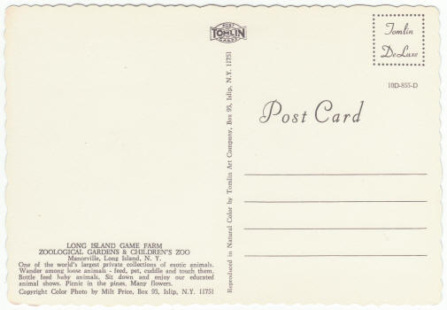 Long Island Game Farm Post Cards