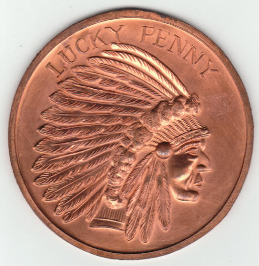 Lucky Penny Sterling Forest Gardens Souvenir obverse
