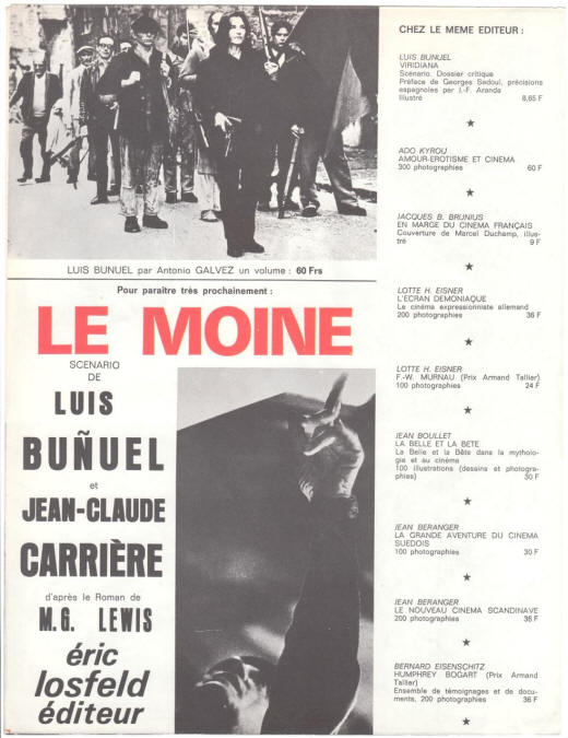 Luis Bunuel Le Moine Promo
