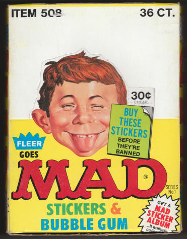 1983 Fleer Mad Stickers Wax Pack Box