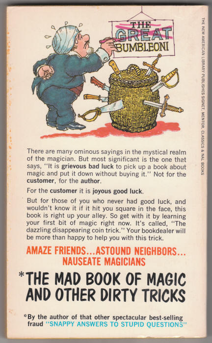 Mad Book Of Magic And Other Dirty Tricks back cover