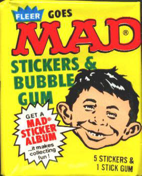 1983 Fleer MAD Stickers Wax Pack Wrapper