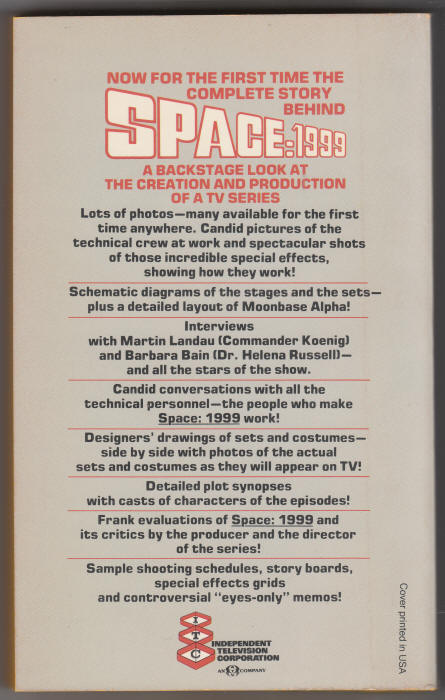 The Making Of Space 1999 back cover