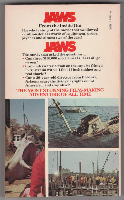 The Making Of The Movie Jaws back cover