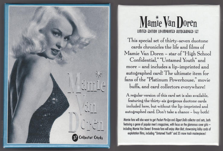 Mamie Van Doren 1993 Signed Limited Edition Card Set Box