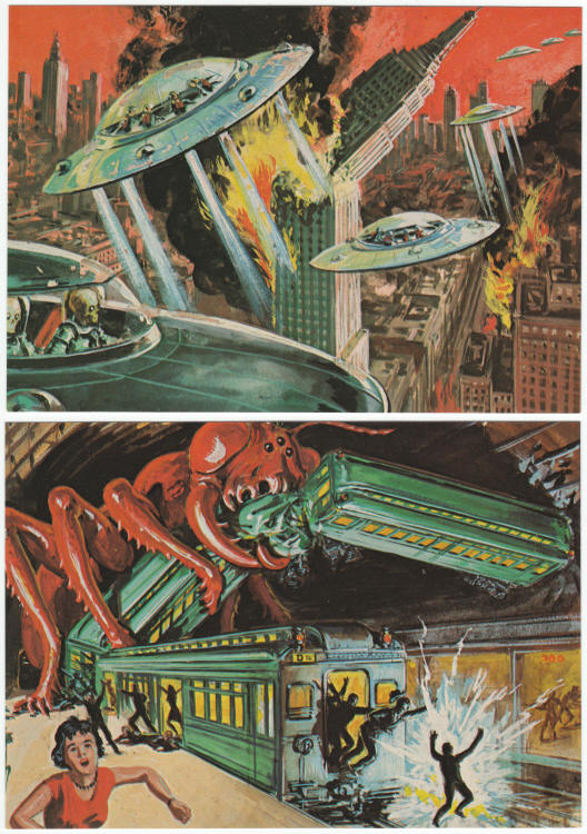 Mars Attacks 1984 Premium Cards #3 and #4 fronts