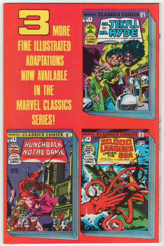 Marvel Classics Comics Series #2 back cover