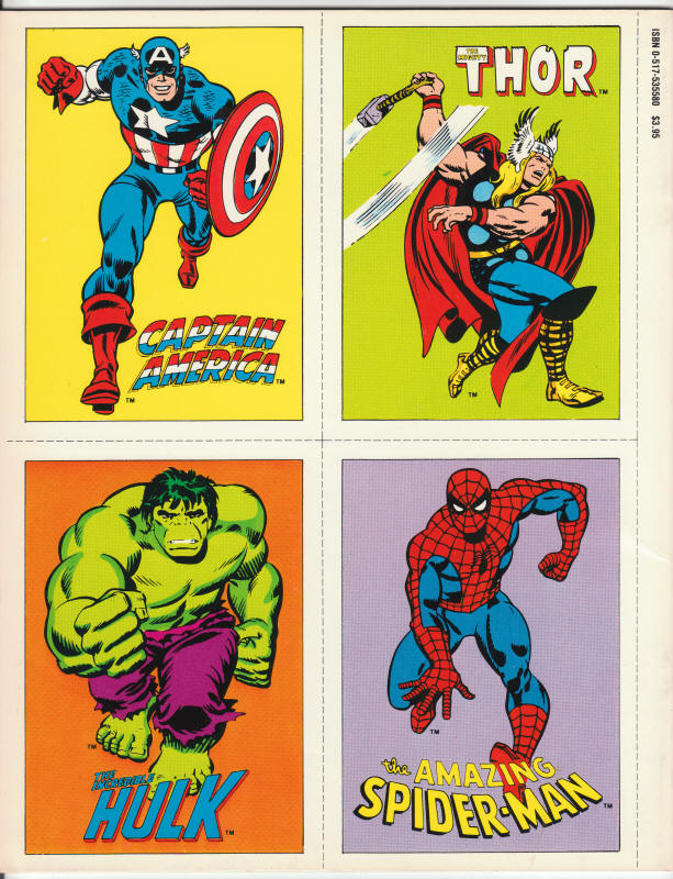 Marvel Comics Post Card Book back cover