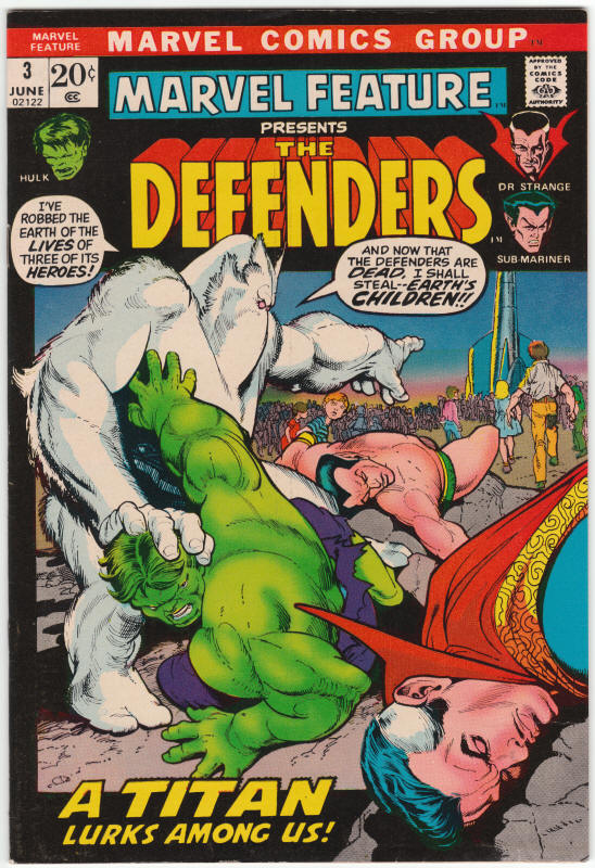 Marvel Feature #3 The Defenders front cover