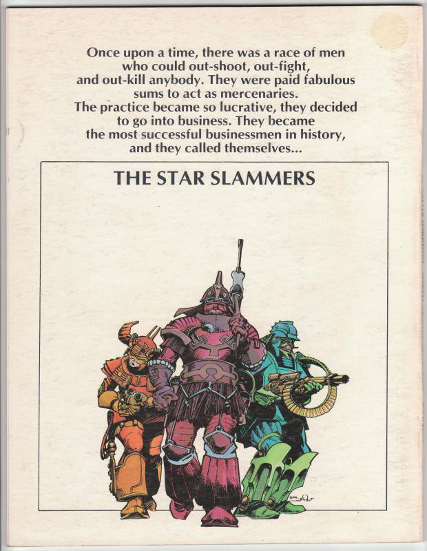 Marvel Graphic Novel #6 Star Slammers back cover
