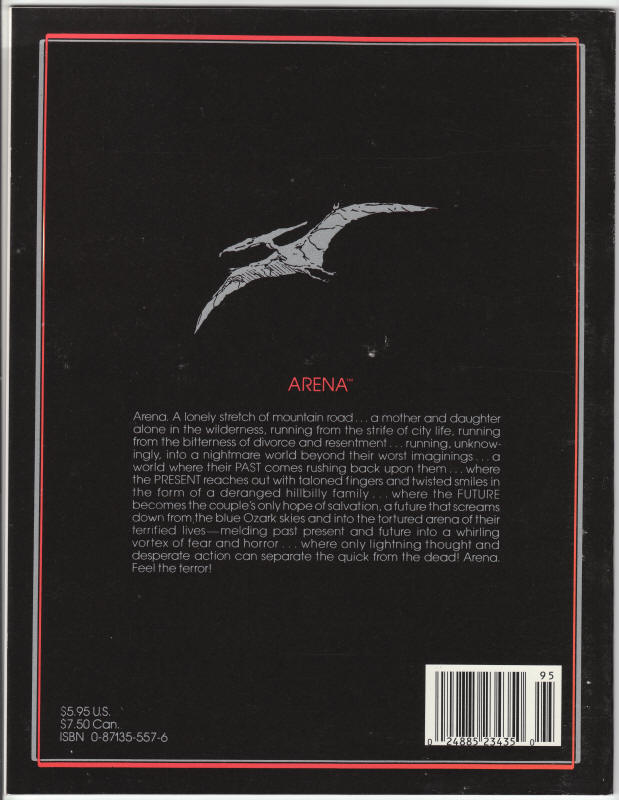 Marvel Graphic Novel Arena back cover