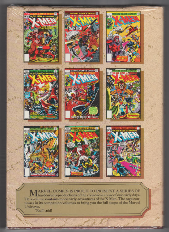 Marvel Masterworks Volume 12 The X-Men back cover