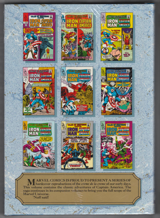 Marvel Masterworks Volume 14 Captain America back cover