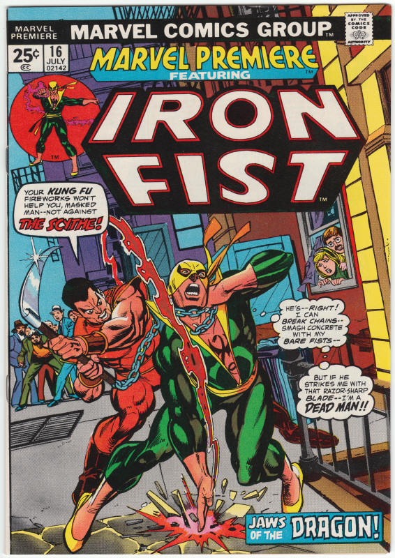 Marvel Premiere #16 Iron Fist front cover