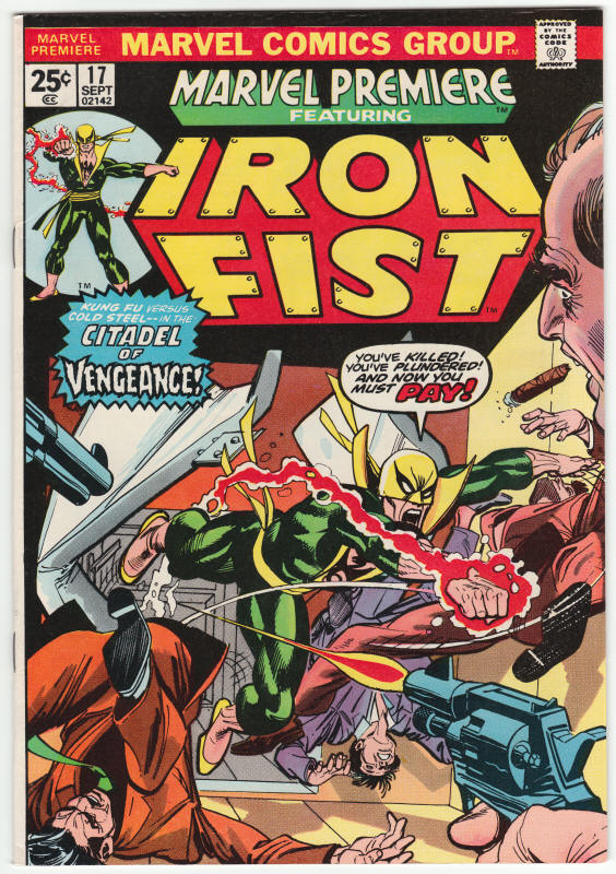 Marvel Premiere #17 Iron Fist front cover