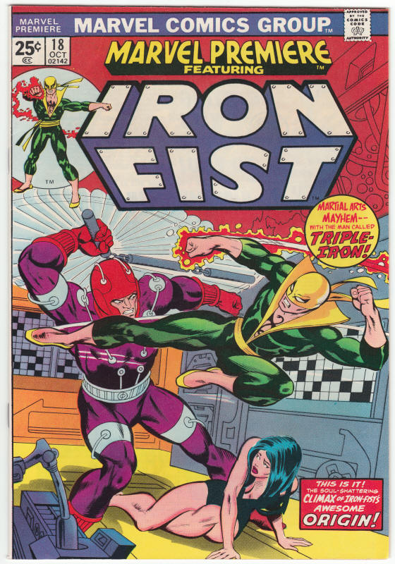 Marvel Premiere 18 Iron Fist front cover