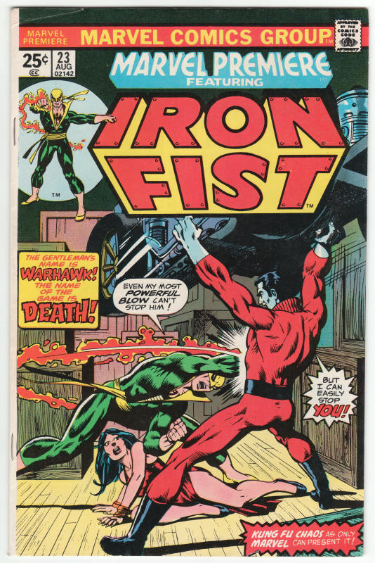 Marvel Premiere 23 Iron Fist front cover