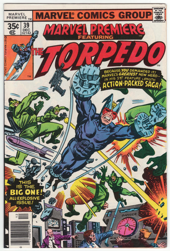 Marvel Premiere 39 Torpedo front cover