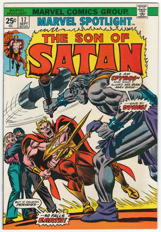 Marvel Spotlight #17 Son Of Satan front cover