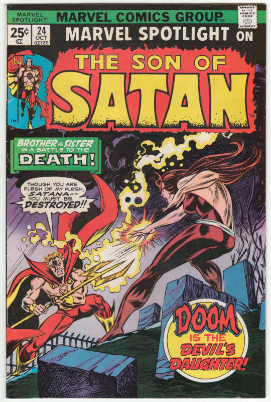 Marvel Spotlight #24 Son Of Satan front cover