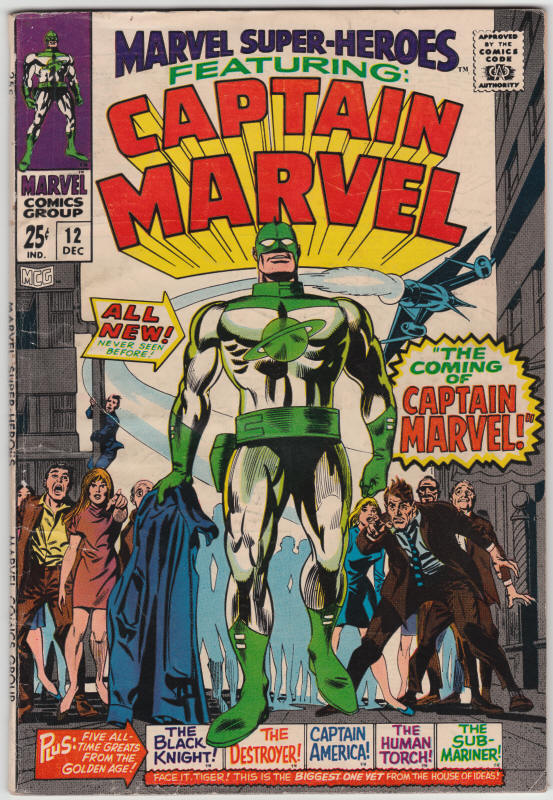 Marvel Super Heroes #12 Origin First Kree Captain Marvel front cover